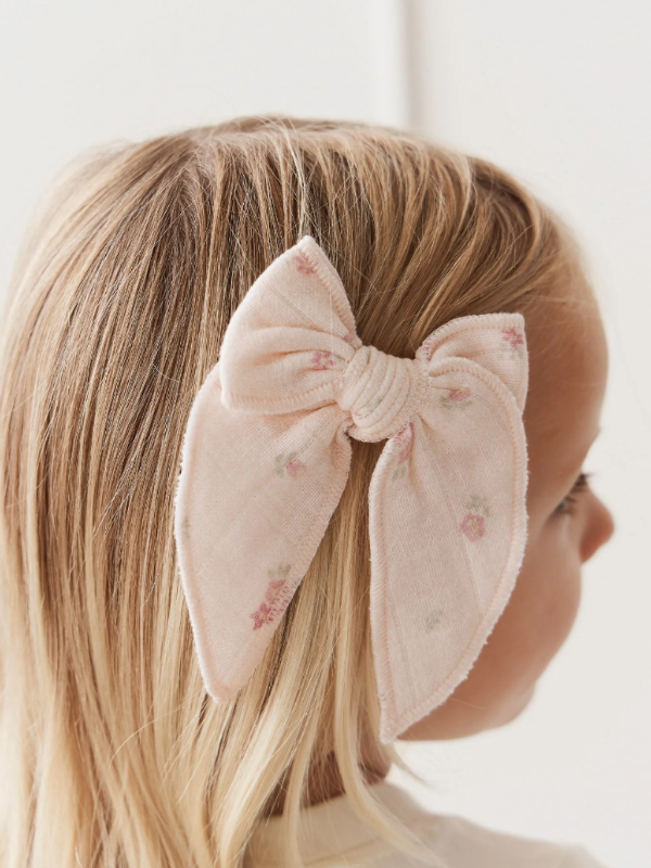 Organic Cotton Muslin Bow 