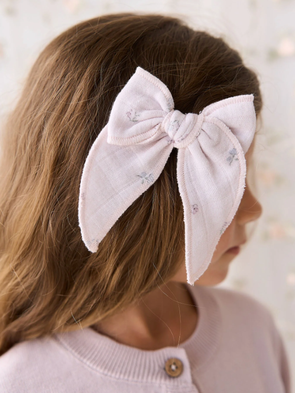 Organic Cotton Muslin Bow 