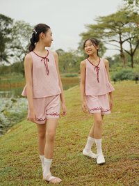 Ribbon Textured Blouse