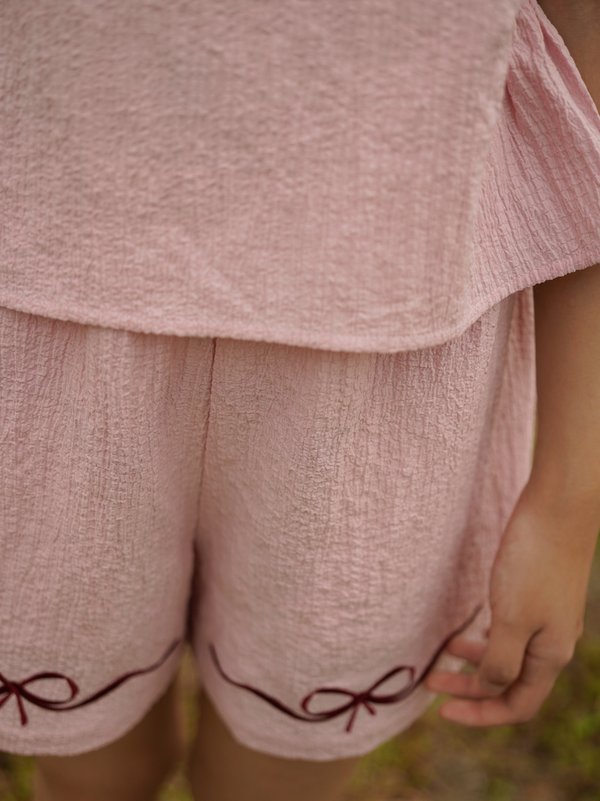 Ribbon Embroidered Shorts