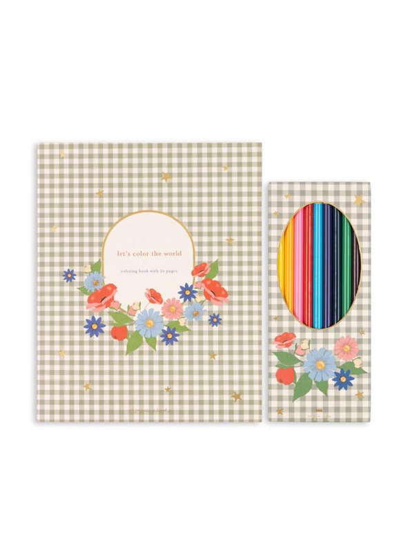 Colouring Book and Color Pencils