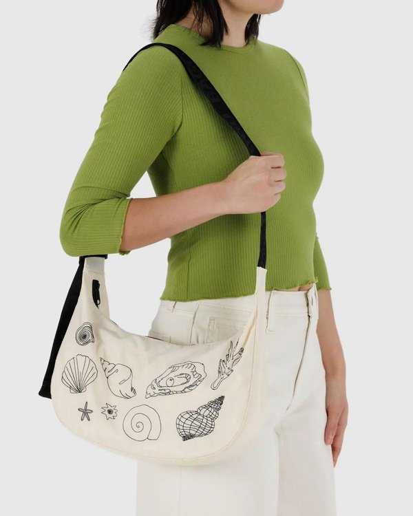 Medium Nylon Crescent Bag