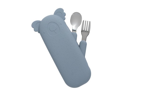 Stainless Steel Cutlery Set with Silicone Case