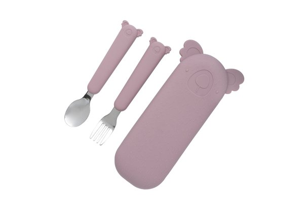 Stainless Steel Cutlery Set with Silicone Case