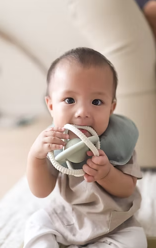 Silicone Teether Rattle Baby Ball