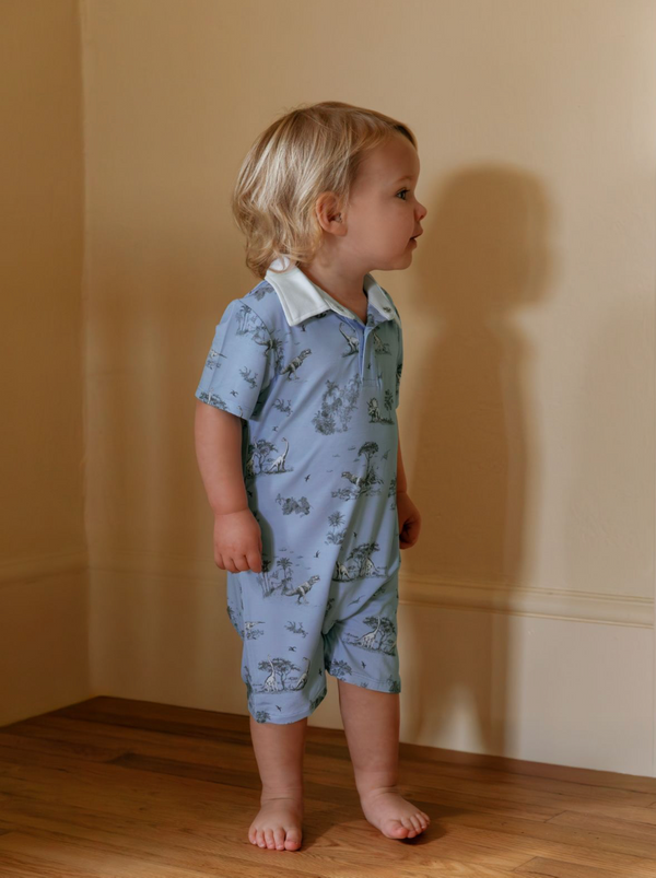 Collared Shirt Romper