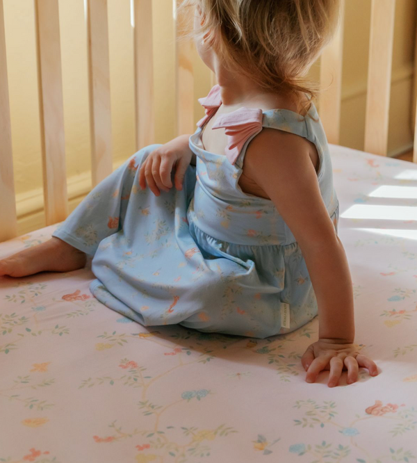 Chinoiserie Ribbon Flare Romper Dress