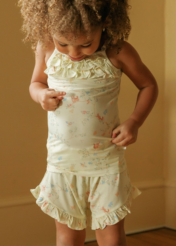 Chinoiserie Cascade Frill T-Shirt and Shorts Set