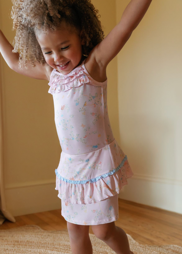 Chinoiserie Cascade Frill T-Shirt and Skirt Set