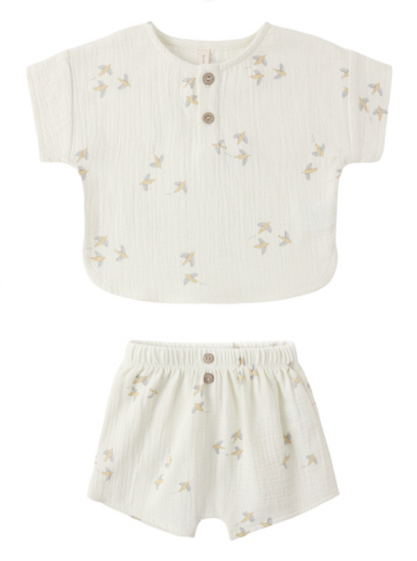 Woven Boxy Top + Shorts Set