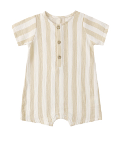 Short Sleeve Woven Romper