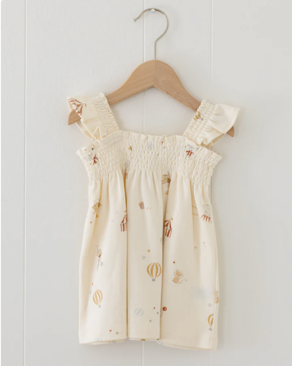 Smocked Jersey Dress