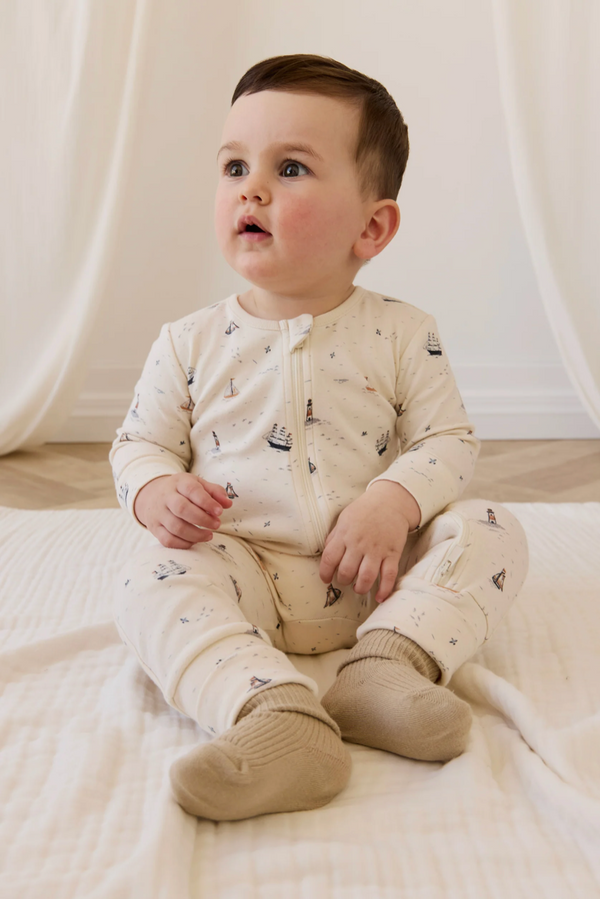 Organic Cotton Reese Zip Onepiece