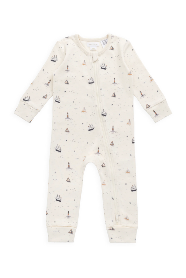 Organic Cotton Reese Zip Onepiece